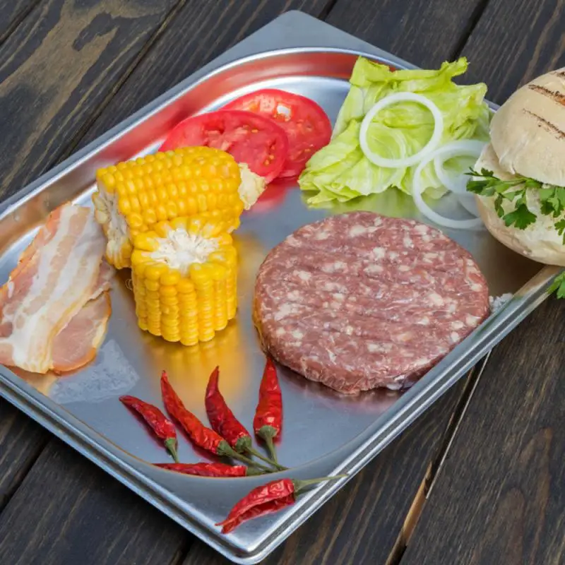 Пресс для гамбургеров из алюминиевого сплава с антипригарным покрытием Круглой формы для приготовления мяса на гриле, ручная машина для приготовления котлет для гамбургеров, высокое качество